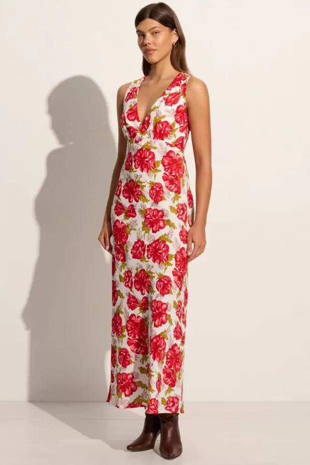 Faithfull The Brand Acacia Maxi Dress Isadora Floral Red> Dresses