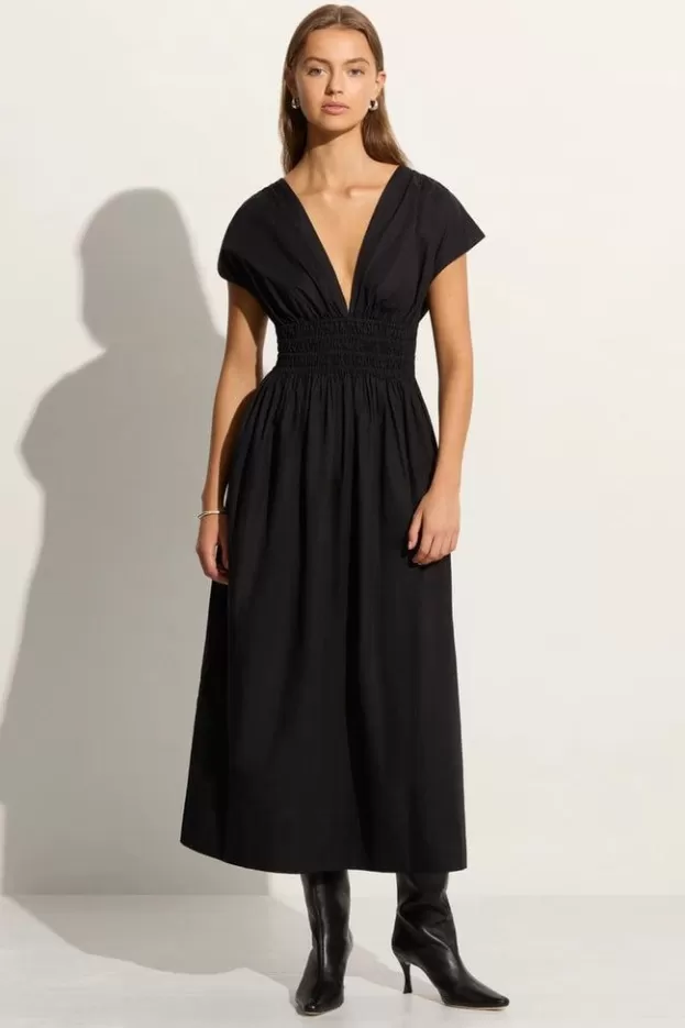 Faithfull The Brand Agnes Midi Dress Black (Exclusive)> Dresses