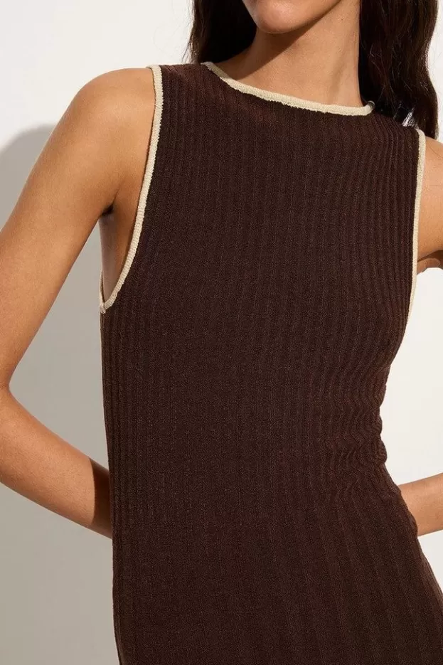 Faithfull The Brand Artemi Knit Dress Coffee> Dresses