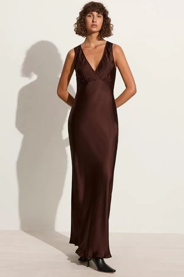 Faithfull The Brand Barossa Maxi Dress Dark Truffle> Dresses