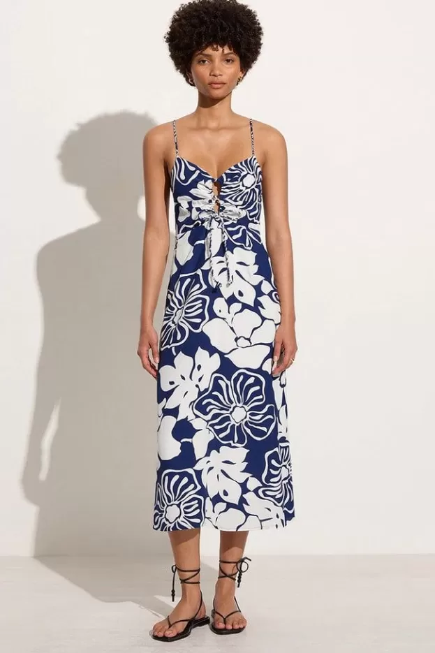 Faithfull The Brand Bea Midi Dress Mica Floral Navy> Dresses