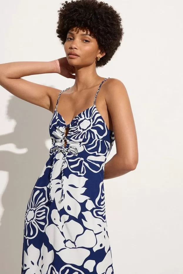 Faithfull The Brand Bea Midi Dress Mica Floral Navy> Dresses