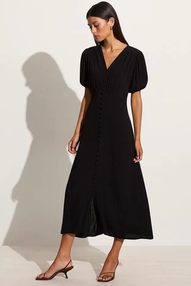 Faithfull The Brand Bellavista Midi Dress Black> Dresses