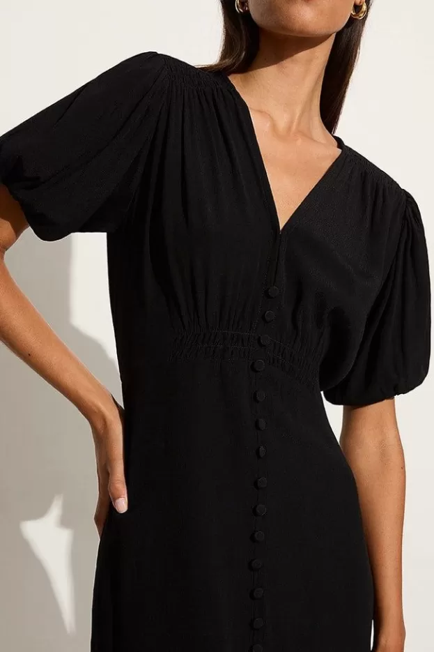 Faithfull The Brand Bellavista Midi Dress Black> Dresses