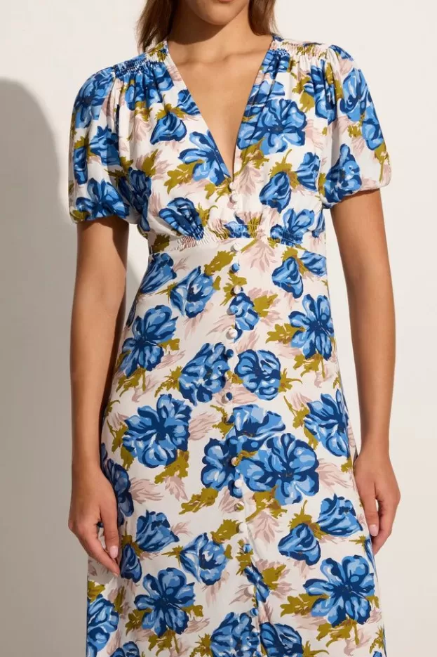 Faithfull The Brand Bellavista Midi Dress Isadora Floral Navy> Dresses