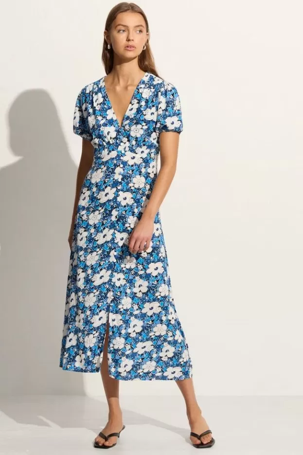 Faithfull The Brand Bellavista Midi Dress Vita Bella Floral Blue (Exclusive)> Dresses