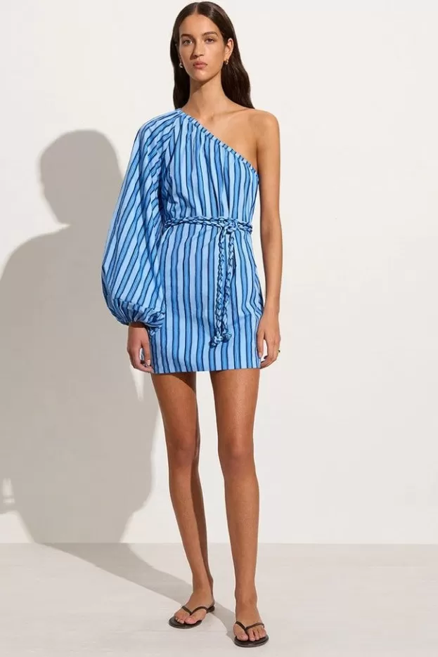 Faithfull The Brand Calia Mini Dress Akaia Stripe Blue> Dresses