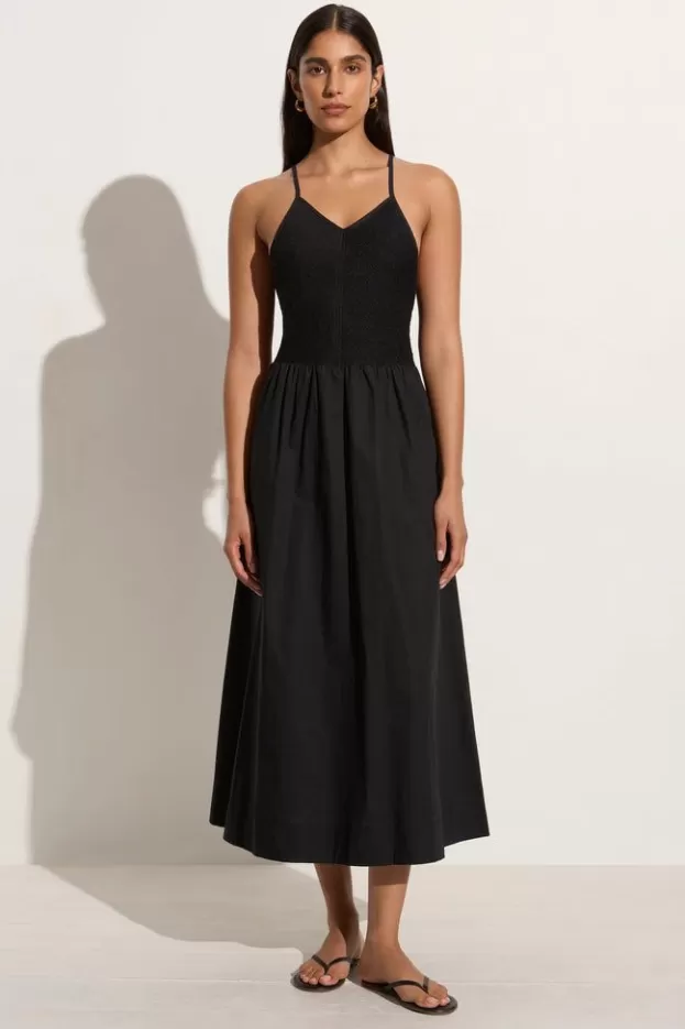 Faithfull The Brand Camera Midi Dress Black> Dresses