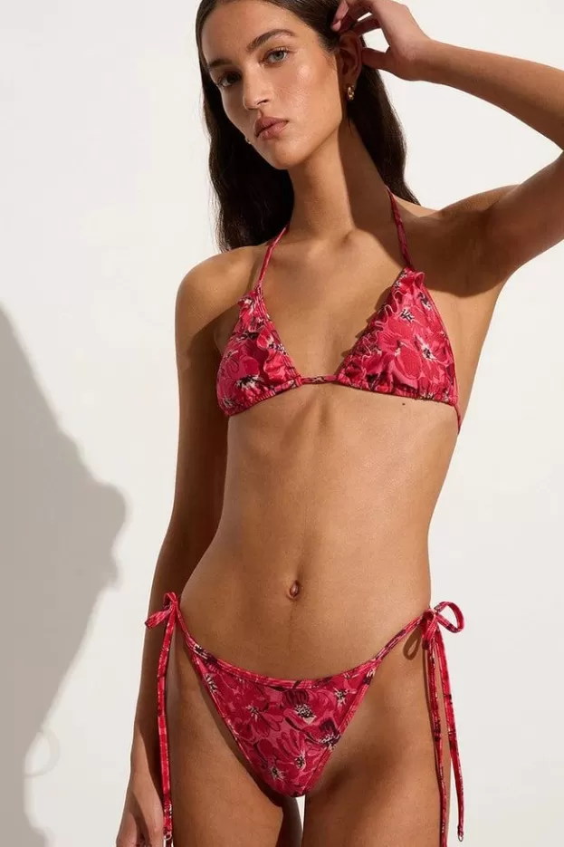 Faithfull The Brand Carmen Bikini Top El Limon Floral Pink> Swim