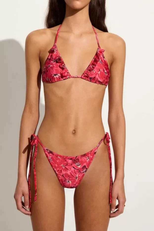 Faithfull The Brand Carmen Bikini Top El Limon Floral Pink> Swim