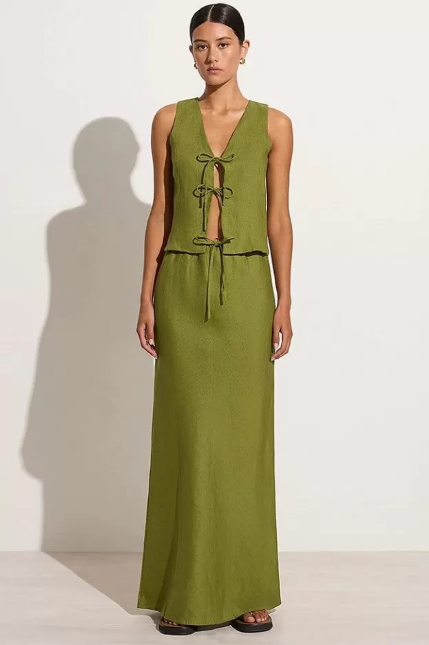 Faithfull The Brand Cataline Skirt Palm Green - Final Sale> Bottoms