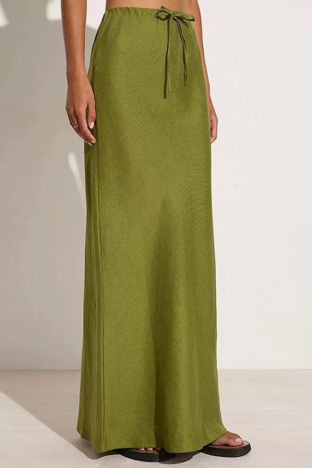 Faithfull The Brand Cataline Skirt Palm Green - Final Sale> Bottoms