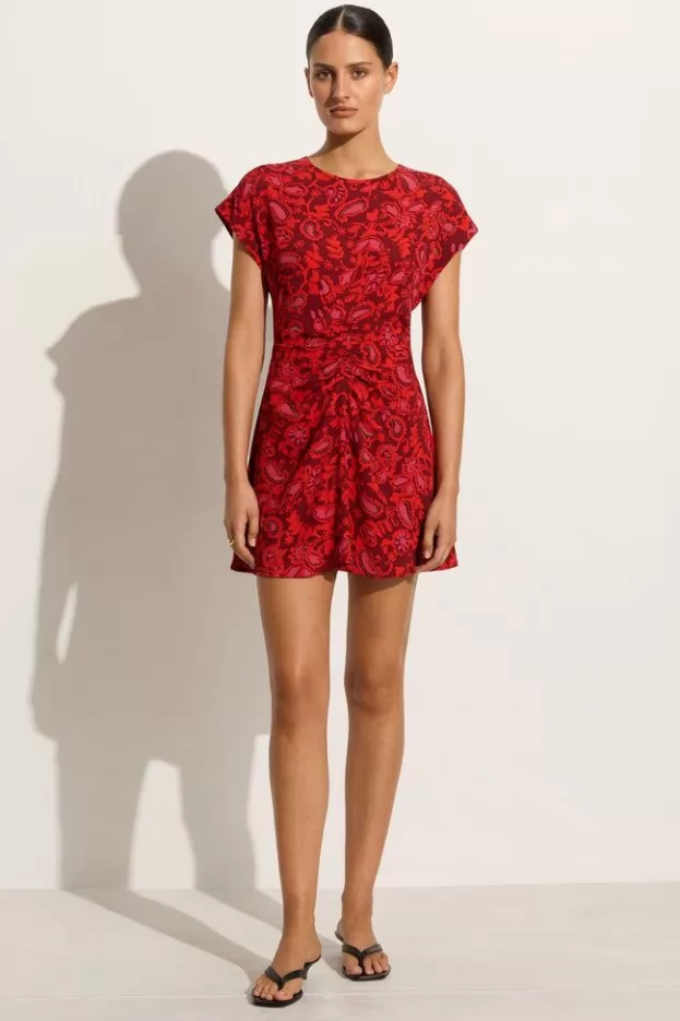 Faithfull The Brand Celestina Mini Dress Selcetta Paisley Red> Dresses