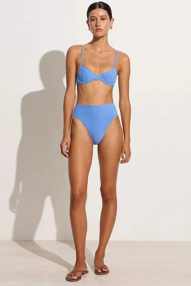 Faithfull The Brand Citra Bikini Bottoms Sicilian Blue Towelling - Final Sale> Swim