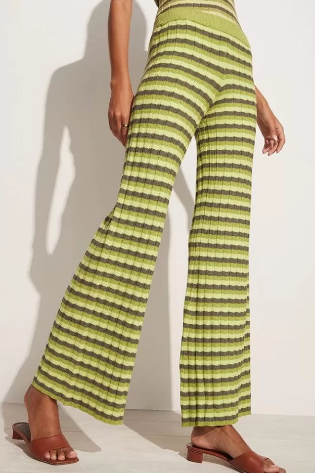 Faithfull The Brand Damira Knit Pants Green Stripes (Exclusive) - Final Sale> Bottoms