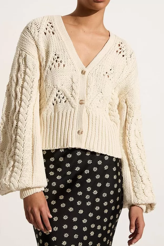 Faithfull The Brand Dayana Cardigan Off White> Tops