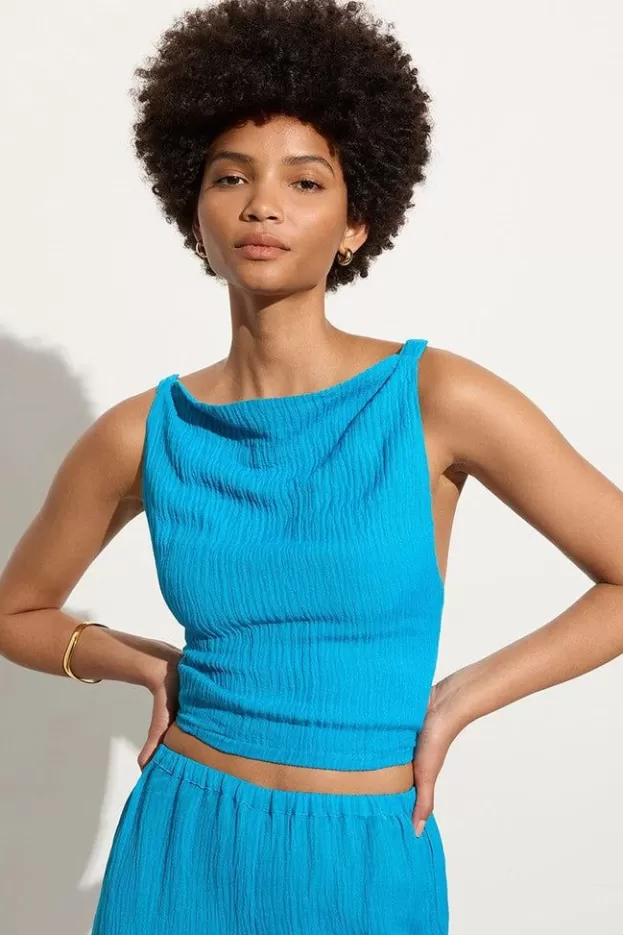 Faithfull The Brand Dione Top Turquoise> Tops