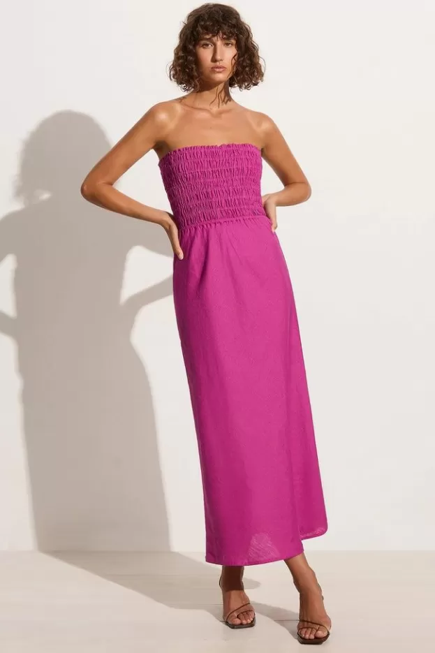 Faithfull The Brand Do Dora Midi Dress Magenta> Dresses