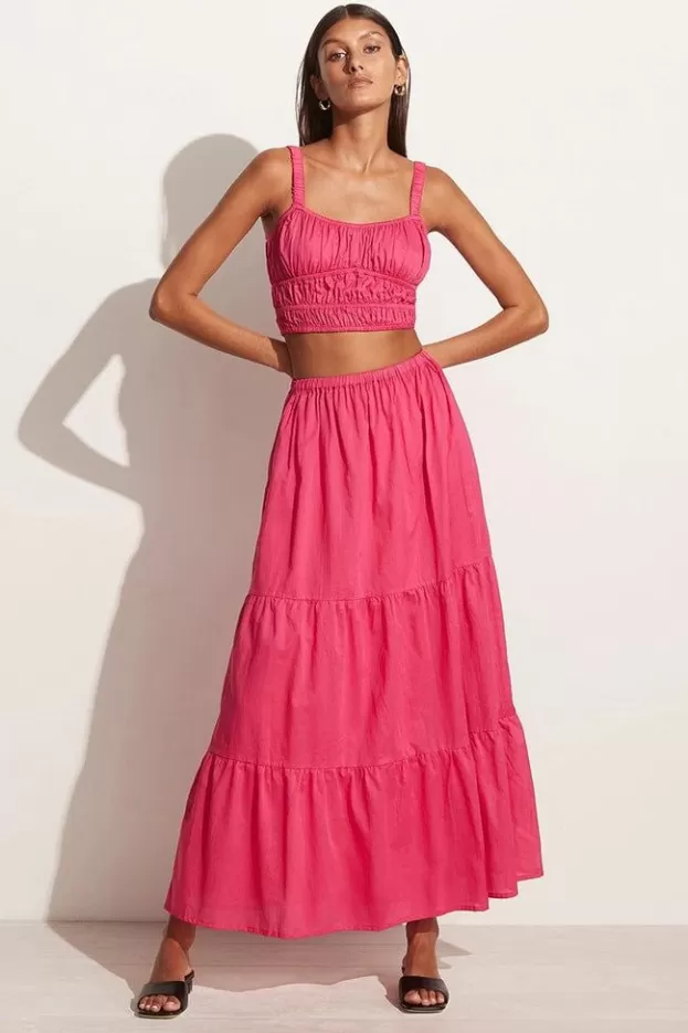 Faithfull The Brand Ellaine Maxi Skirt Fuchsia - Final Sale> Bottoms