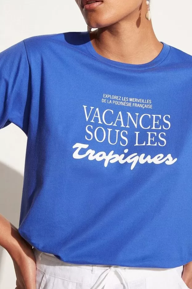 Faithfull The Brand En Vacances Tee Pacific Blue (Exclusive) - Final Sale> Tops