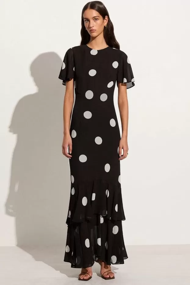 Faithfull The Brand Esperanza Maxi Dress Veia Polka Dot Chocolate> Dresses