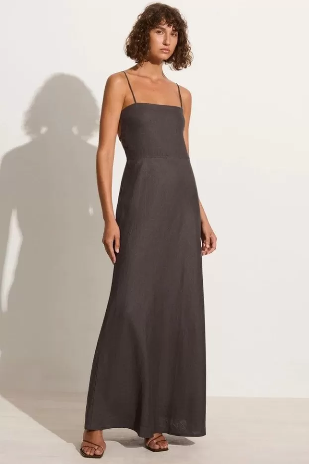 Faithfull The Brand Garcia Maxi Dress Charcoal> Dresses