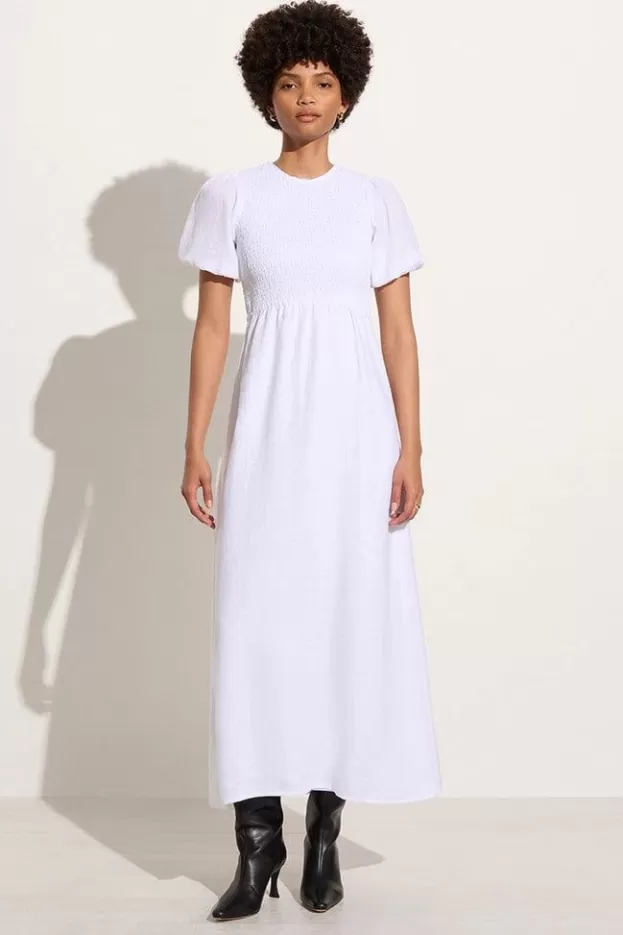 Faithfull The Brand Gloria Midi Dress White> Dresses