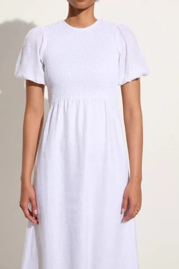 Faithfull The Brand Gloria Midi Dress White> Dresses