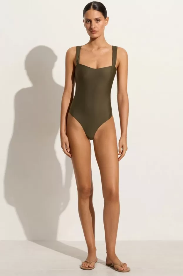 Faithfull The Brand Grazie One Piece Khaki> Swim