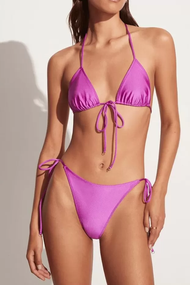 Faithfull The Brand Hollis Bikini Top Magenta - Final Sale> Swim