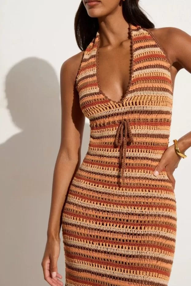 Faithfull The Brand Isili Crochet Maxi Dress Melon (Exclusive) - Final Sale> Dresses