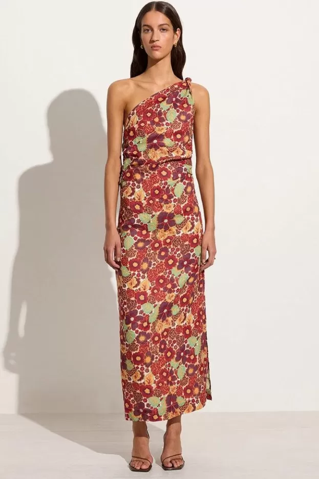 Faithfull The Brand Jomana Midi Dress La Mira Floral Ruby> Dresses