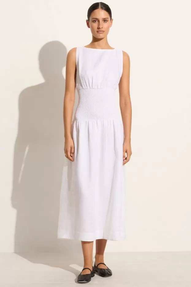 Faithfull The Brand La Canella Midi Dress White> Dresses