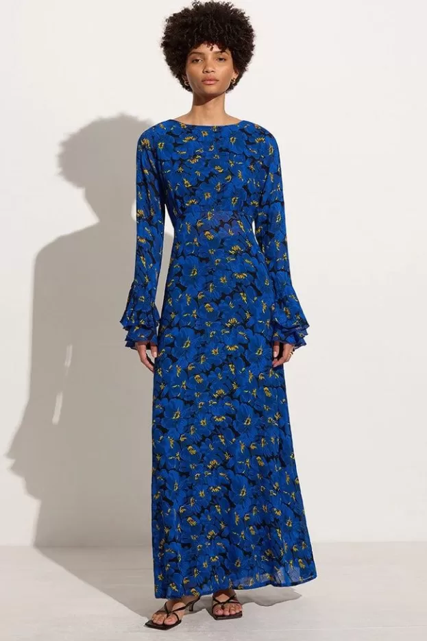 Faithfull The Brand La Joya Maxi Dress El Limon Floral Blue> Dresses