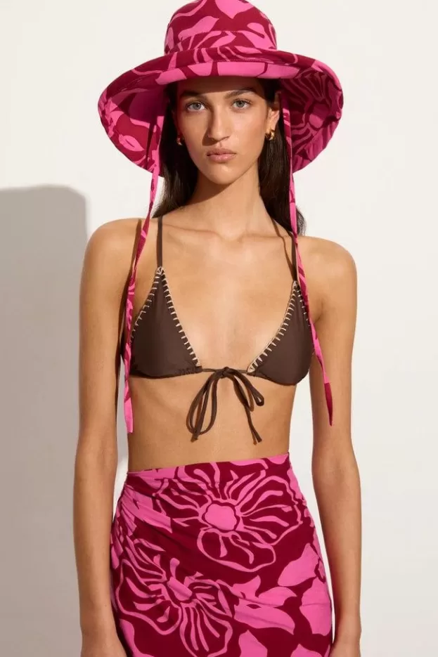 Faithfull The Brand Le Bas Sun Hat Mica Floral Pink> Accessories