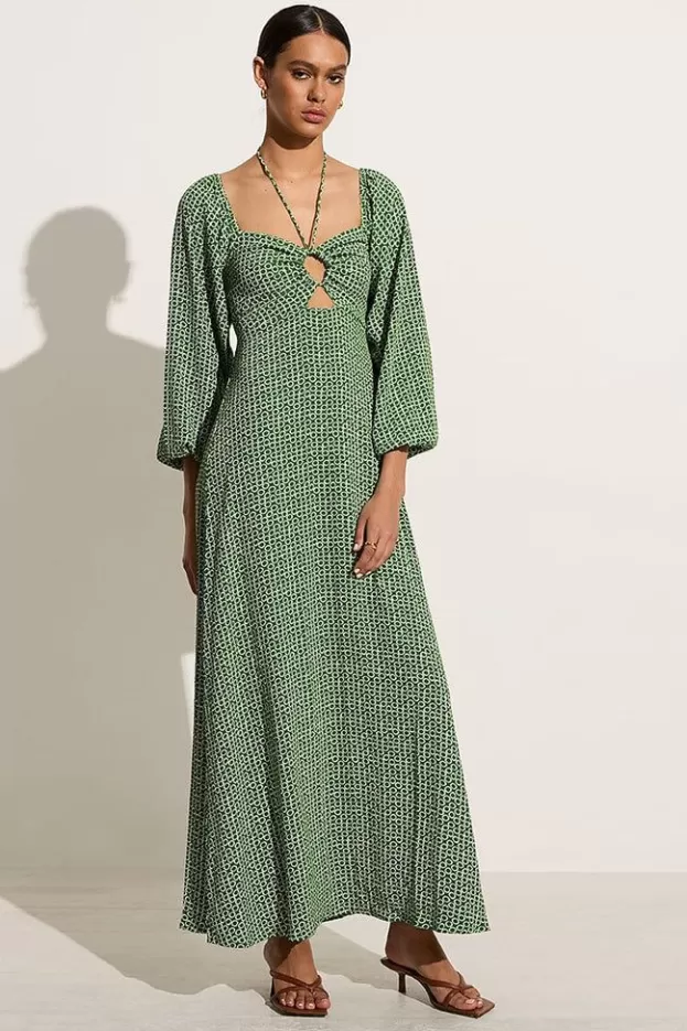 Faithfull The Brand Loures Maxi Dress Azulejo> Dresses