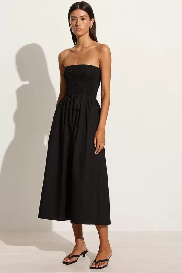 Faithfull The Brand Madella Midi Dress Black> Dresses