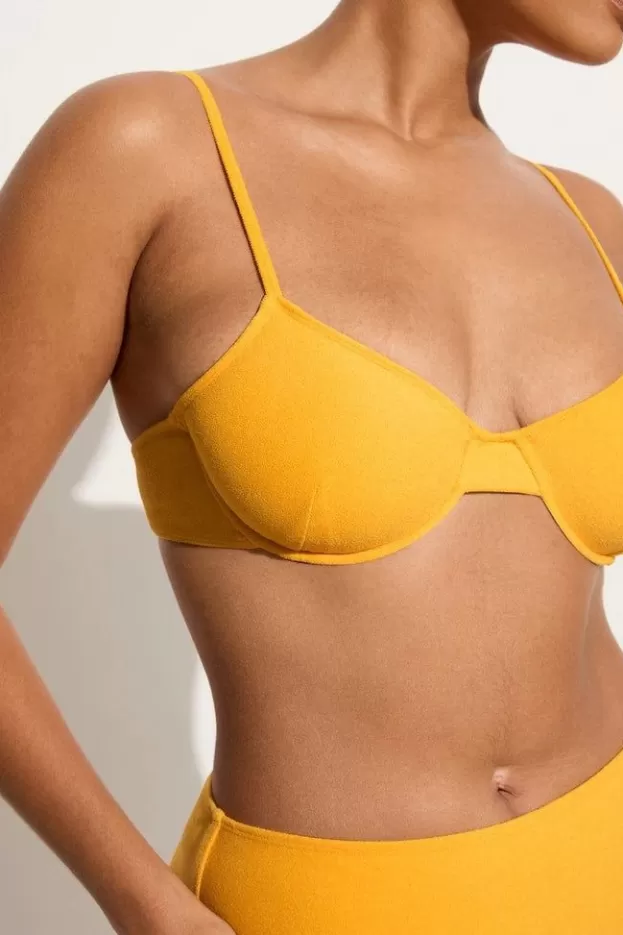 Faithfull The Brand Maxime Bikini Top Citrus Towelling - Final Sale> Swim