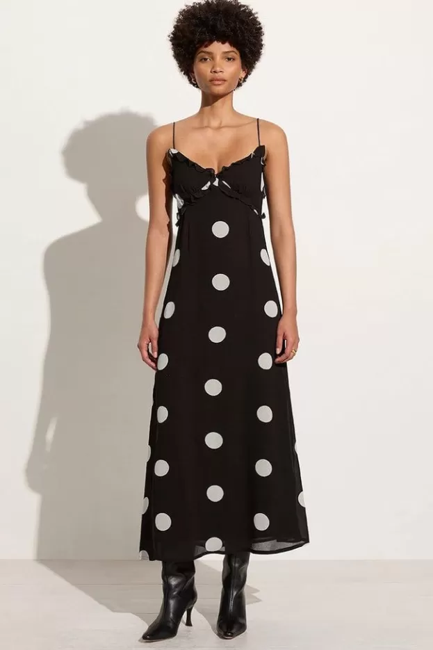 Faithfull The Brand Maye Midi Dress Veia Polka Dot Chocolate> Dresses