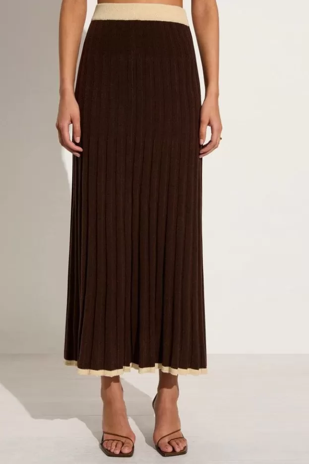 Faithfull The Brand Mona Knit Skirt Coffee> Bottoms