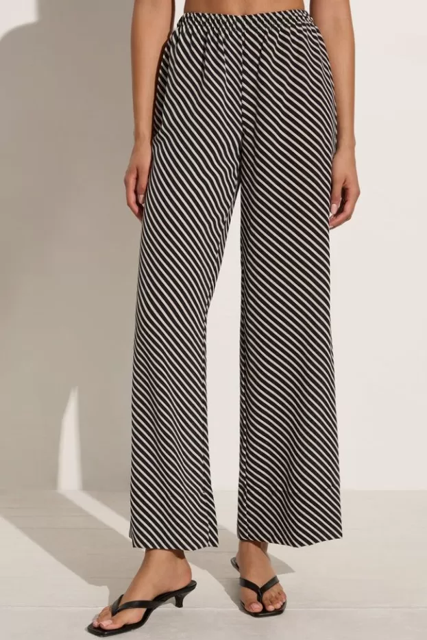 Faithfull The Brand Monforte Pant Toscano Stripe Black> Bottoms