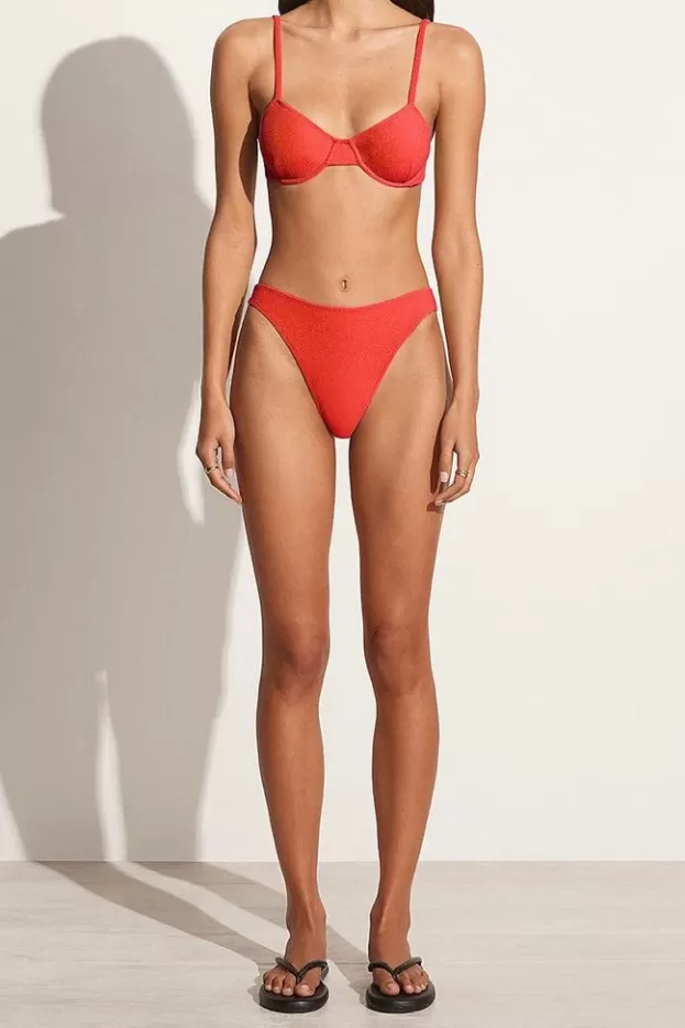 Faithfull The Brand Palmero Bikini Bottoms Morange Towelling - Final Sale> Swim