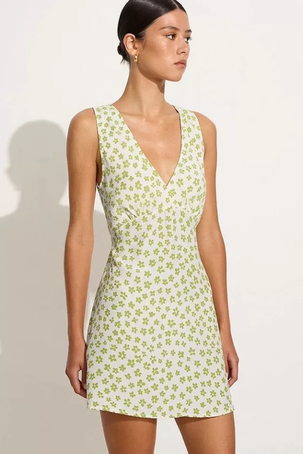 Faithfull The Brand Penne Mini Dress Gita Floral Green - Final Sale> Dresses