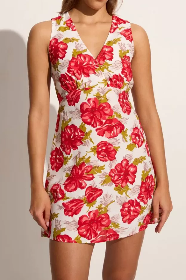 Faithfull The Brand Penne Mini Dress Isadora Floral Red> Dresses