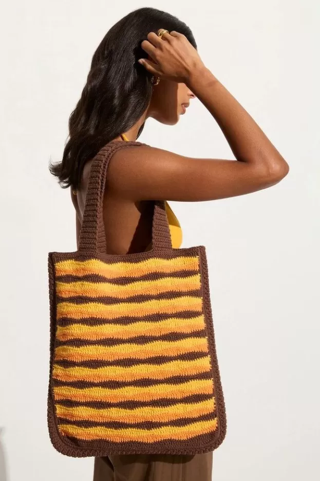 Faithfull The Brand Pula Crochet Tote Bag Orange (Exclusive) - Final Sale> Accessories