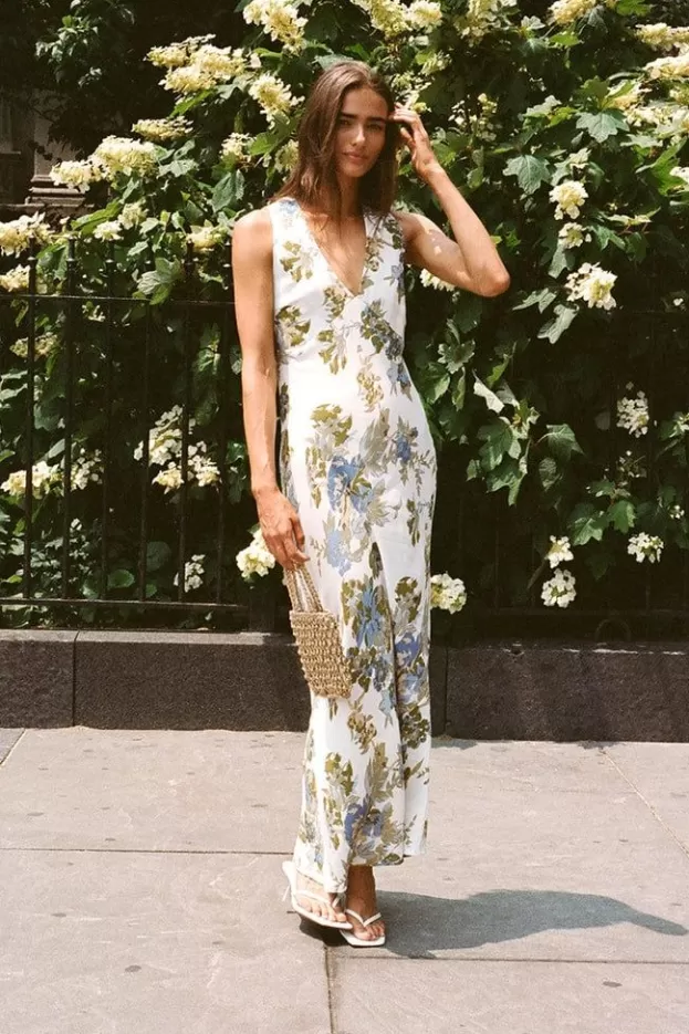 Faithfull The Brand Romi Maxi Dress Escala Floral Ivory> Dresses