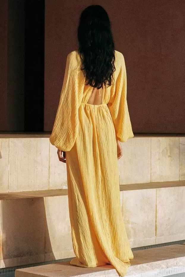 Faithfull The Brand Rosalie Maxi Dress Saffron - Final Sale> Dresses