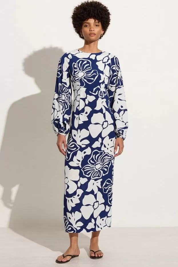 Faithfull The Brand Rosarito Midi Dress Mica Floral Navy> Dresses