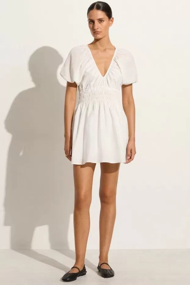 Faithfull The Brand Salone Mini Dress White> Dresses