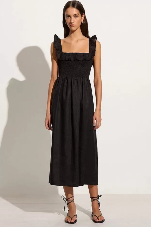 Faithfull The Brand Sameera Midi Dress Black> Dresses